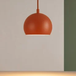 Lampade A Sospensione-Selezionato da Mazzolaluce Lampada a sospensione per tavolo da cucina a cupola rosso mattone
