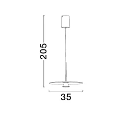 Lampade A Sospensione-Selezionato da Mazzolaluce Lampada a sospensione per tavolo cucina design moderno led 3000k