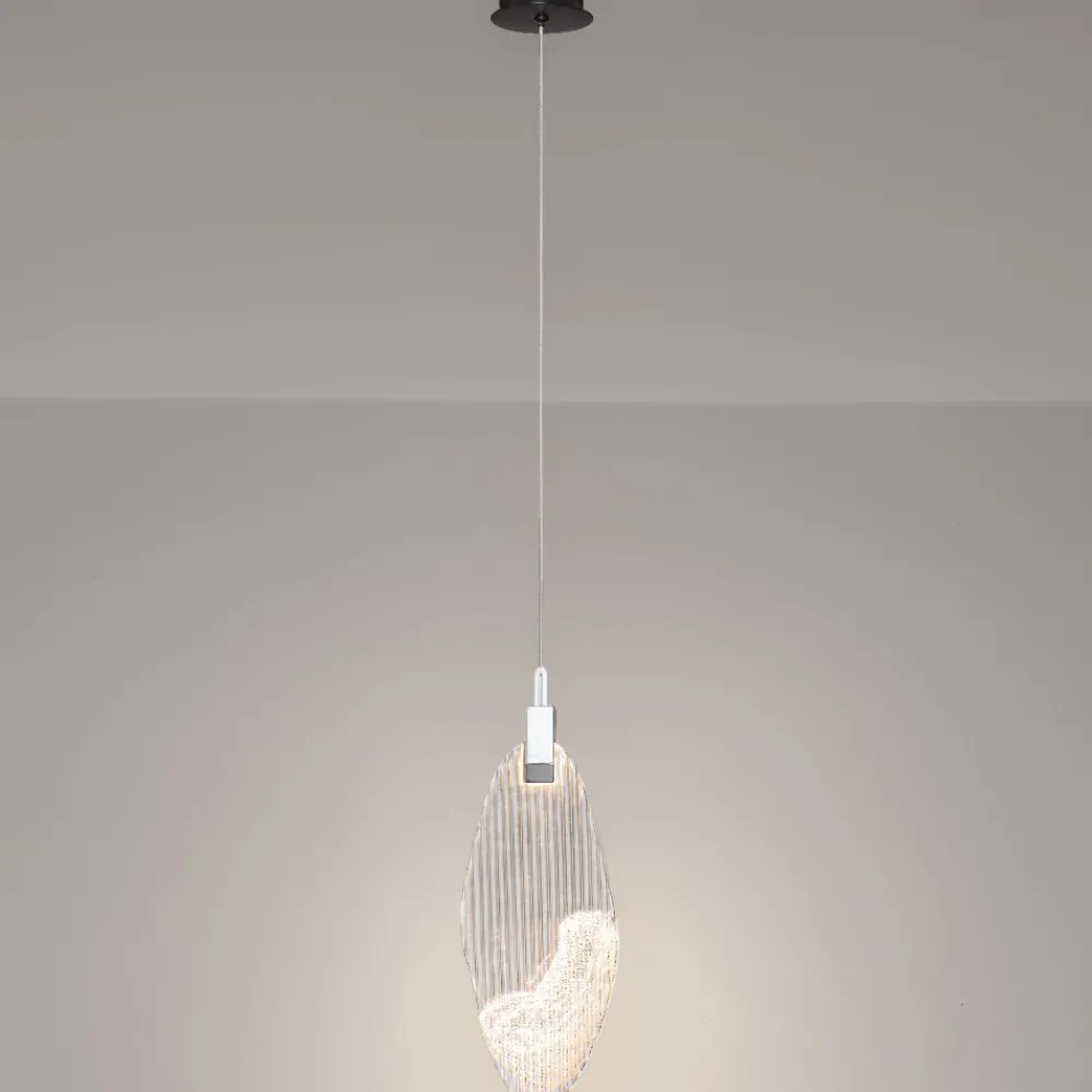 Lampade A Sospensione-Selezionato da Mazzolaluce Lampada a sospensione petalo di vetro per comodini camera da letto