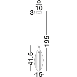 Lampade A Sospensione-Selezionato da Mazzolaluce Lampada a sospensione petalo di vetro per comodini camera da letto
