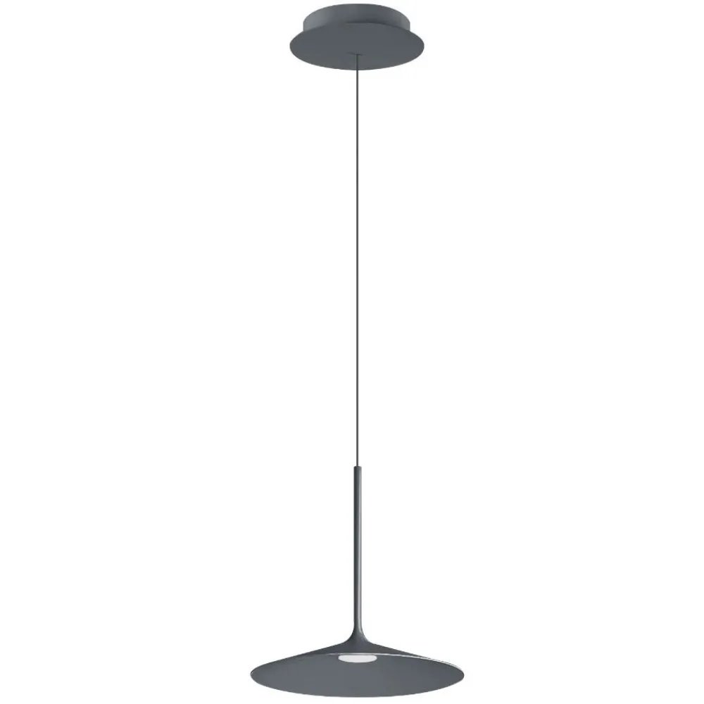 Lampade A Sospensione-Linea Light Lampada a sospensione poe p1 grigio raggrizzante led 7w 3000k