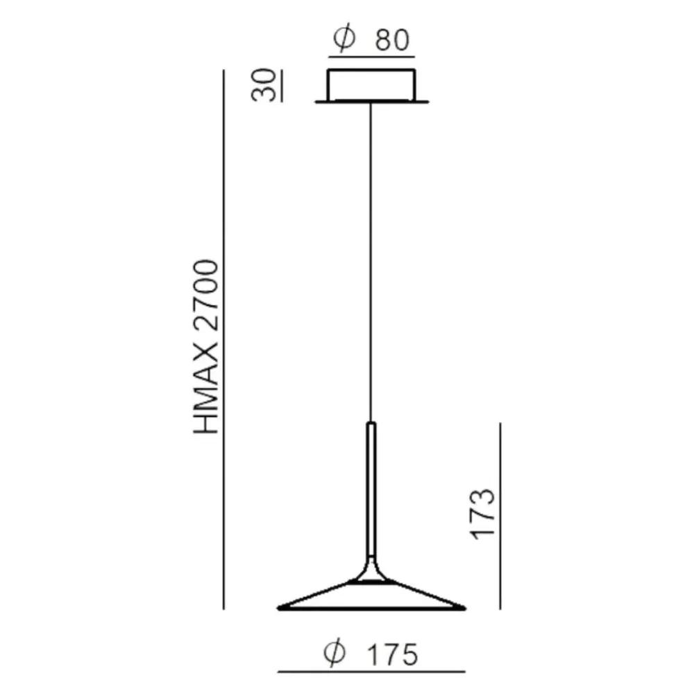 Lampade A Sospensione-Linea Light Lampada a sospensione poe p1 grigio raggrizzante led 7w 3000k