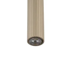 Lampade A Sospensione-Selezionato da Mazzolaluce Lampada a sospensione sabbia cilindro 50 cm rigato in metallo moderno