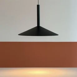 Lampade A Sospensione-Selezionato da Mazzolaluce Lampada a sospensione saliscendi nero disco 9w 3000k