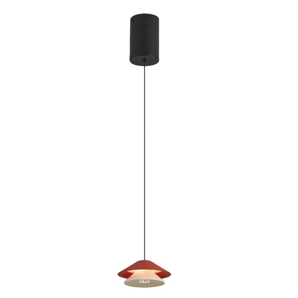 Lampade A Sospensione-Selezionato da Mazzolaluce Lampada a sospensione saliscendi led 3000k cono bianco arancione