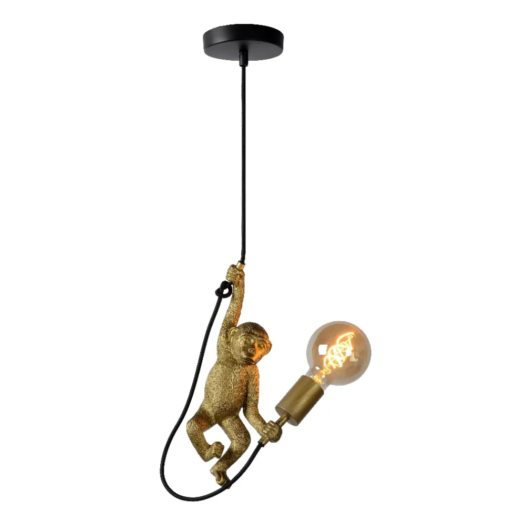 Lampade A Sospensione-Selezionato da Mazzolaluce Lampada a sospensione scimmia oro pendente scimpenze