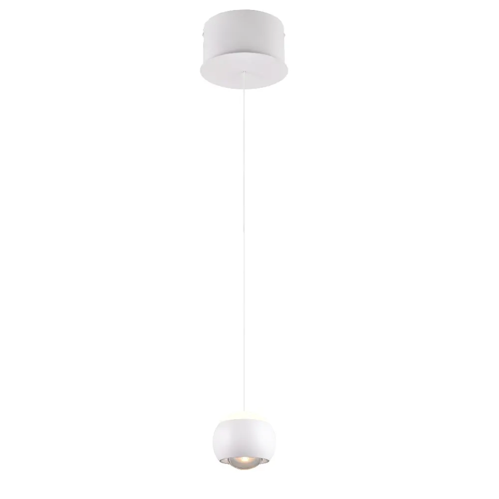 Lampade A Sospensione-Selezionato da Mazzolaluce Lampada a sospensione sfera bianca led 2700k-6500k con telecomando