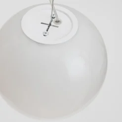 Lampade A Sospensione-Selezionato da Mazzolaluce Lampada a sospensione sfera 20 cm vetro sfumato bianco led 7w 3000k dimmerabile