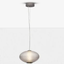Lampade A Sospensione-Selezionato da Mazzolaluce Lampada a sospensione sfera di vetro sfumato marrone scuro led 12w 3000k dimmerabile