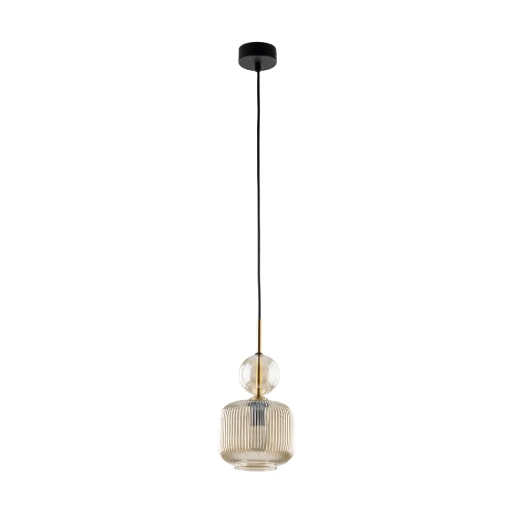 Lampade A Sospensione-Selezionato da Mazzolaluce lampada a sospensione sfera di vetro ambra stile contemporaneo