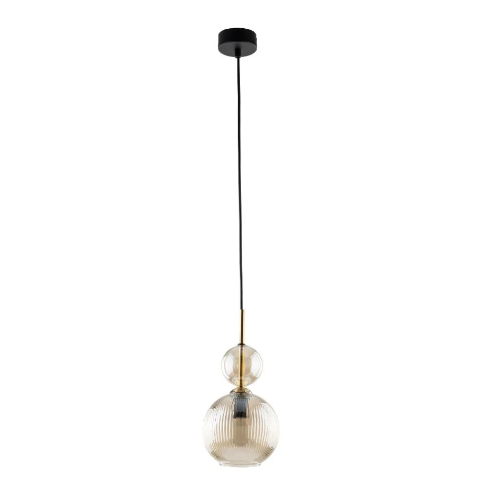 Lampade A Sospensione-Selezionato da Mazzolaluce lampada a sospensione sfera di vetro ambra per camera da letto