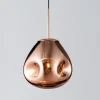 Lampade A Sospensione-Selezionato da Mazzolaluce Lampada a sospensione sfera di vetro rame specchiato martellato 25 cm moderna