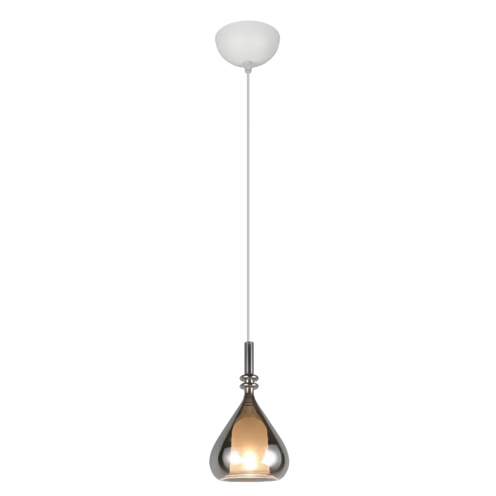 Lampade A Sospensione-Selezionato da Mazzolaluce Lampada a sospensione sfera di vetro specchio cromo