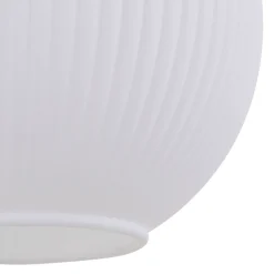 Lampade A Sospensione-Selezionato da Mazzolaluce lampada a sospensione sfera di vetro bianco ambra parti in oro