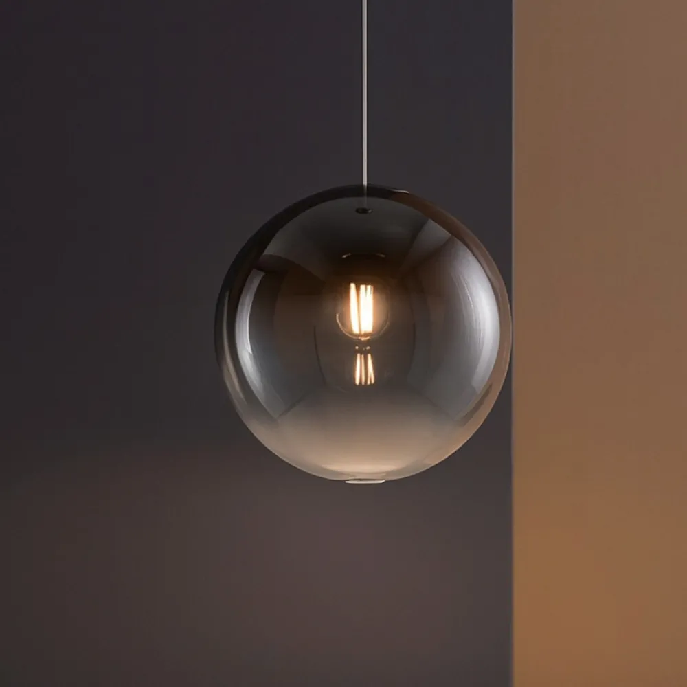 Lampade A Sospensione-Top Light Lampada a sospensione sfera di vetro bronzo