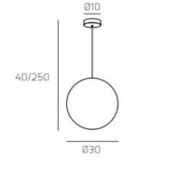 Lampade A Sospensione-Top Light Lampada a sospensione sfera di vetro bronzo