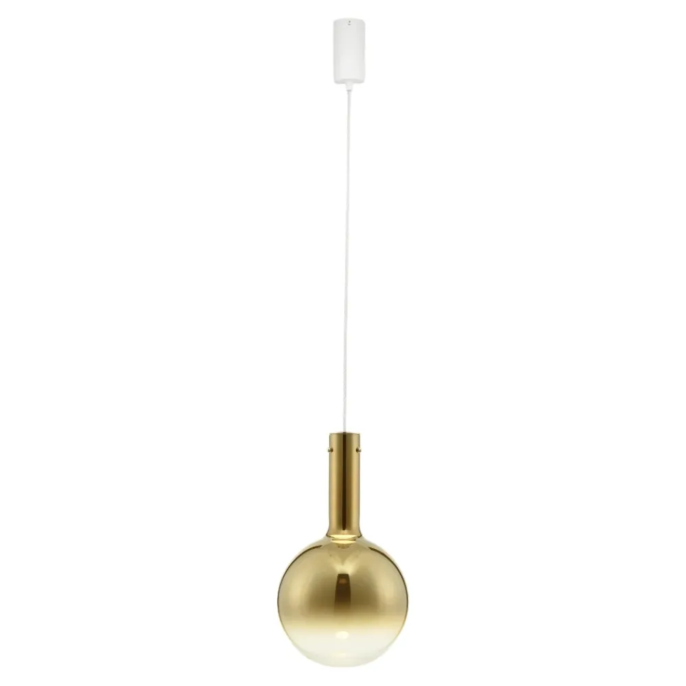 Lampade A Sospensione-Selezionato da Mazzolaluce Lampada a sospensione sfera di vetro oro led 6w 3000k