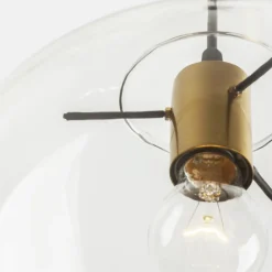 Lampade A Sospensione-Selezionato da Mazzolaluce Lampada a sospensione sfera di vetro 25cm boccia trasparente