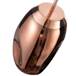Lampade A Sospensione-Selezionato da Mazzolaluce Lampada a sospensione sfera di vetro rame lucido design moderna 22 cm