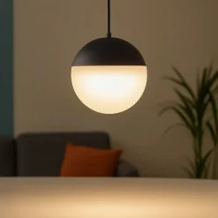 Lampade A Sospensione-Selezionato da Mazzolaluce Lampada a sospensione sfera nera led 10w 3000k