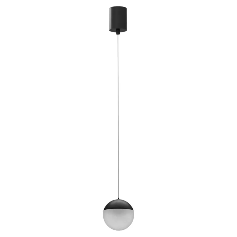 Lampade A Sospensione-Selezionato da Mazzolaluce Lampada a sospensione sfera nera led 10w 3000k