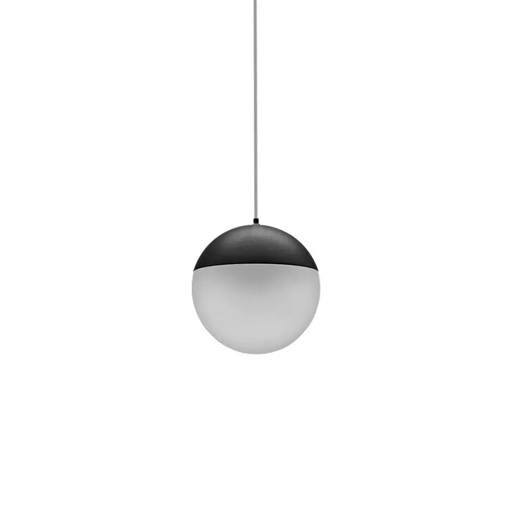 Lampade A Sospensione-Selezionato da Mazzolaluce Lampada a sospensione sfera nera led 10w 3000k