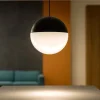 Lampade A Sospensione-Linea Light Lampada a sospensione sfera nera led 7w 3000k rossini