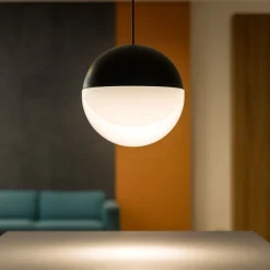 Lampade A Sospensione-Linea Light Lampada a sospensione sfera nera led 7w 3000k rossini