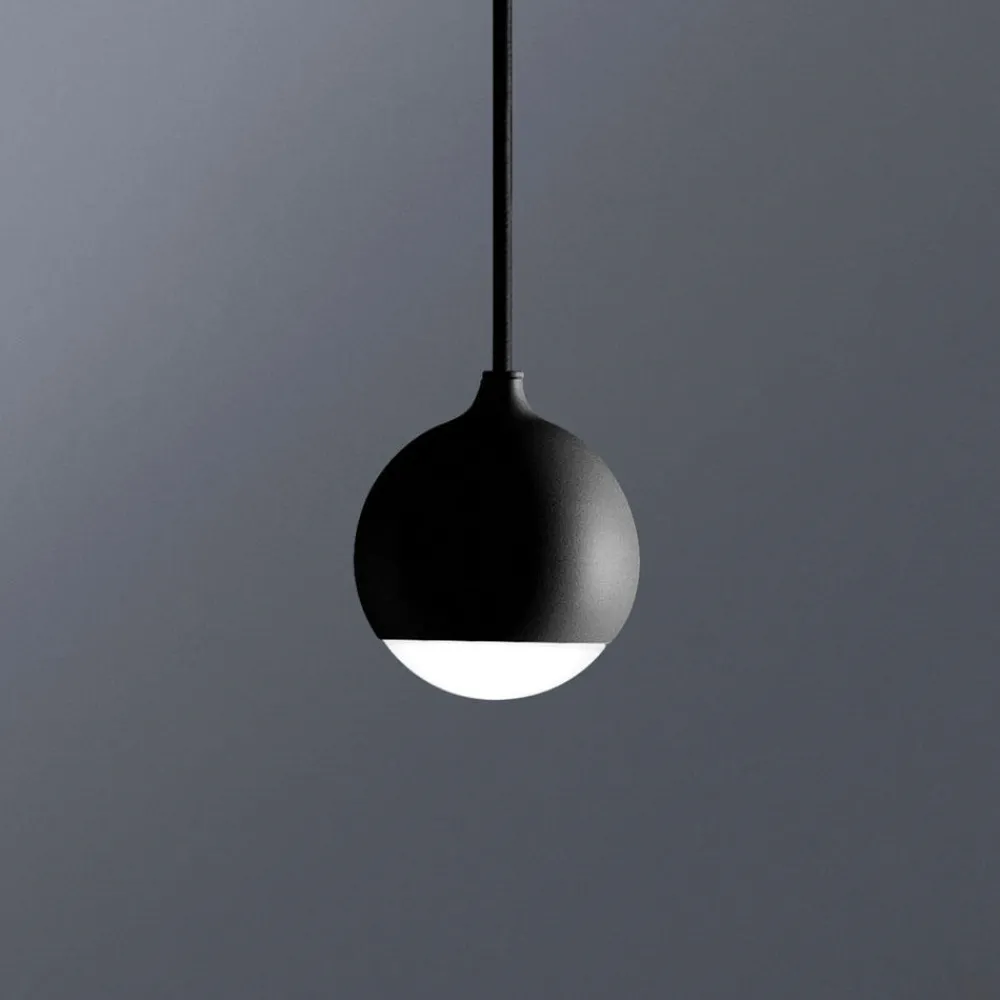 Lampade A Sospensione-Vivida International Lampada a sospensione sfera nero led 3000k vivida shallow