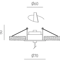 Lampade A Sospensione-Gea Luce Lampada a sospensione sfera nera da incasso guya led 3000k