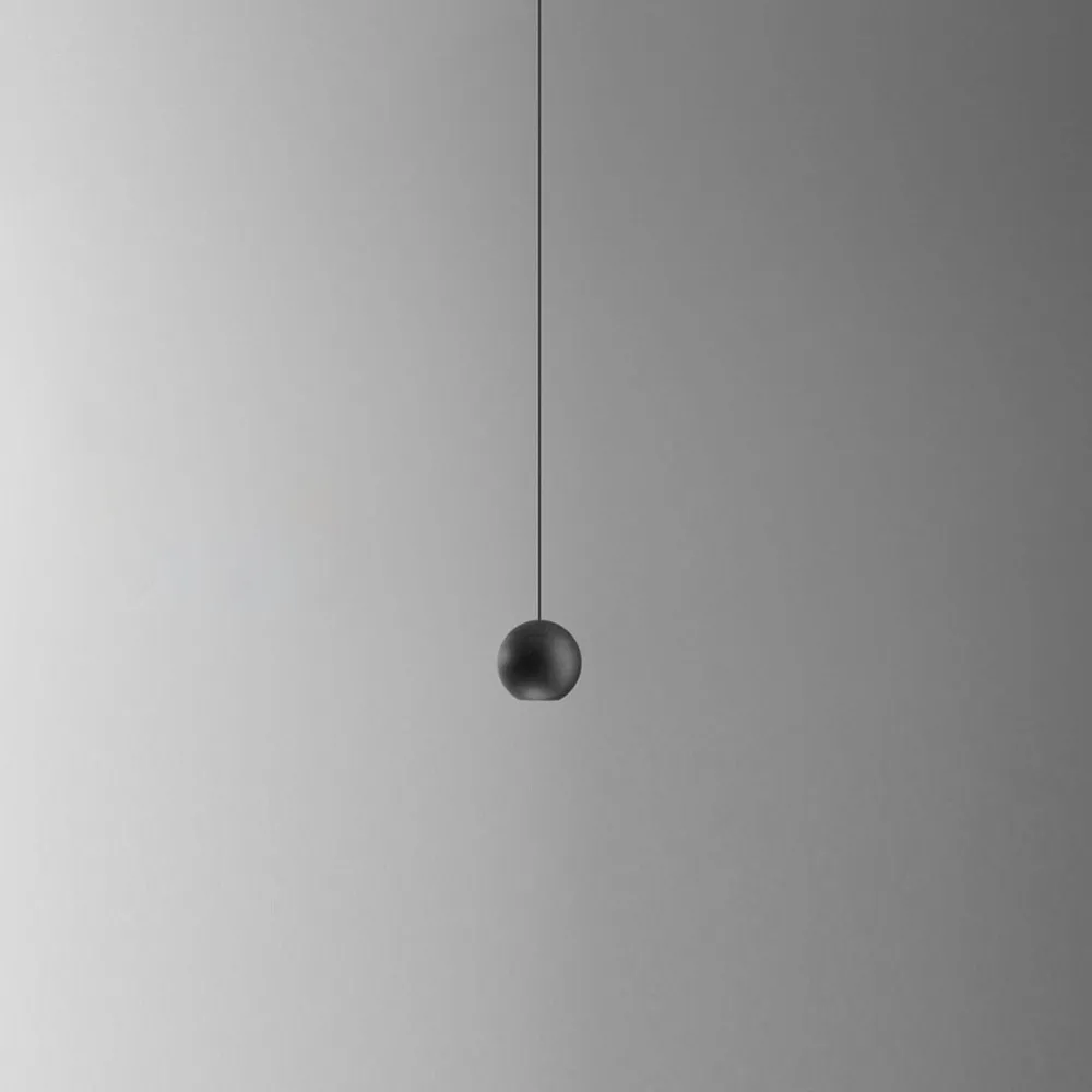 Lampade A Sospensione-Gea Luce Lampada a sospensione sfera nera led 3000k guya