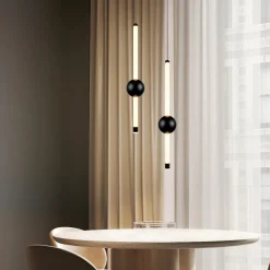 Lampade A Sospensione-Selezionato da Mazzolaluce Lampada a sospensione sfera nera led dimmerabile da 2300k a 4000k
