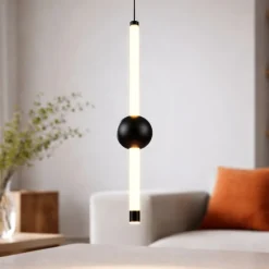 Lampade A Sospensione-Selezionato da Mazzolaluce Lampada a sospensione sfera nera led dimmerabile da 2300k a 4000k