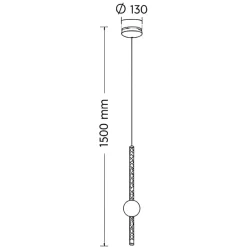 Lampade A Sospensione-Selezionato da Mazzolaluce Lampada a sospensione sfera nera led dimmerabile da 2300k a 4000k