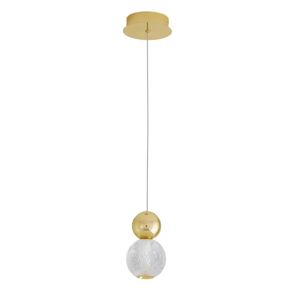 Lampade A Sospensione-Selezionato da Mazzolaluce Lampada a sospensione sfera oro per camera da letto
