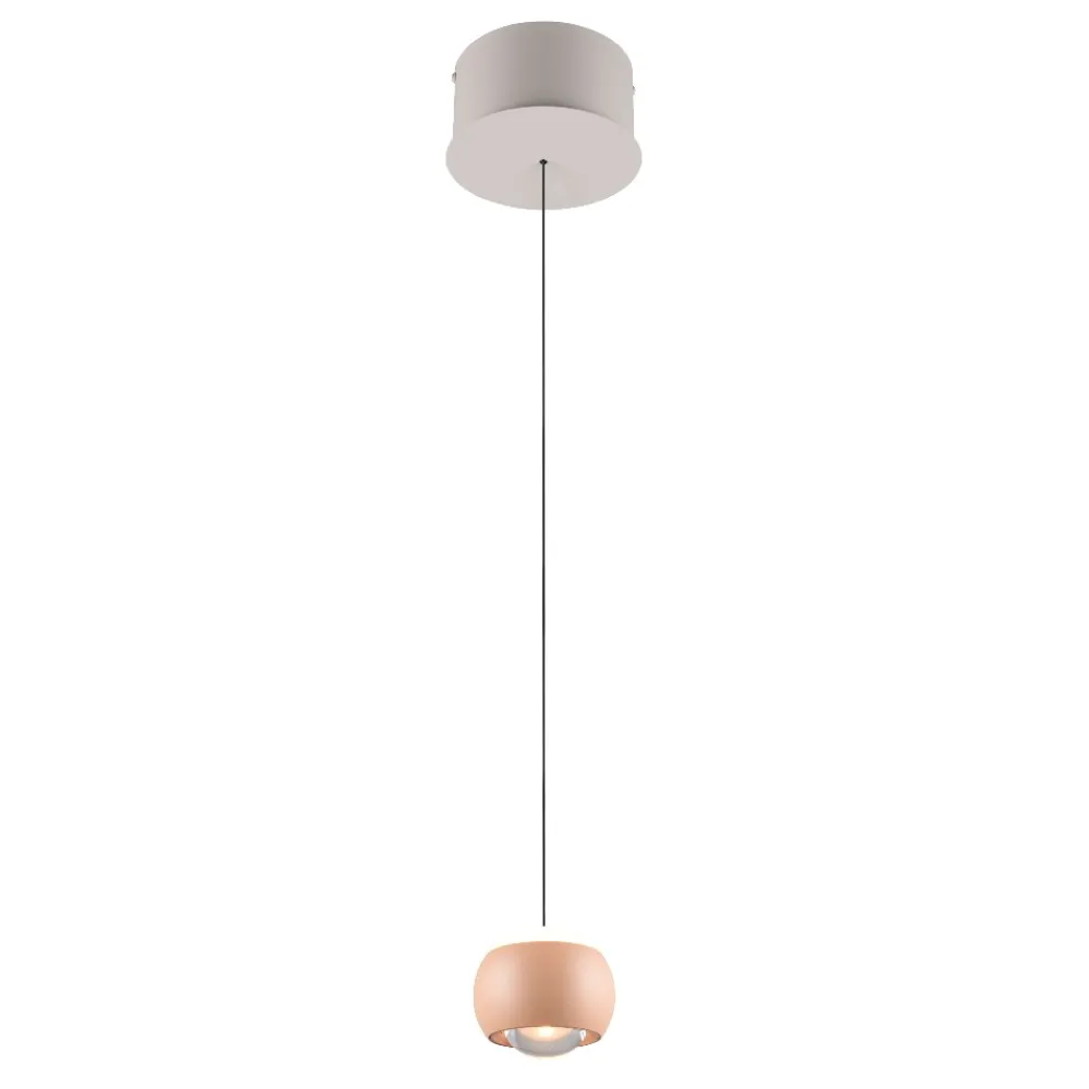 Lampade A Sospensione-Selezionato da Mazzolaluce Lampada a sospensione sfera pesca grigio led 2300k a 4000k con telecomando