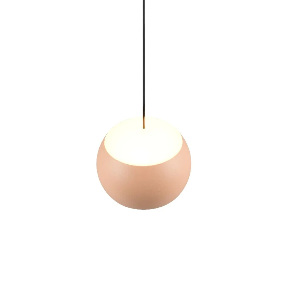 Lampade A Sospensione-Selezionato da Mazzolaluce Lampada a sospensione sfera pesca grigio led 2300k a 4000k con telecomando