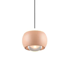 Lampade A Sospensione-Selezionato da Mazzolaluce Lampada a sospensione sfera pesca grigio led 2300k a 4000k con telecomando
