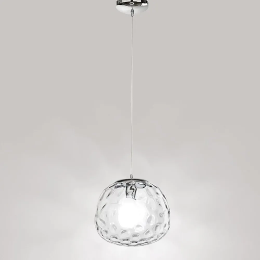 Lampade A Sospensione-Perenz Illuminazione Lampada a sospensione sfera vetro trasparente skin