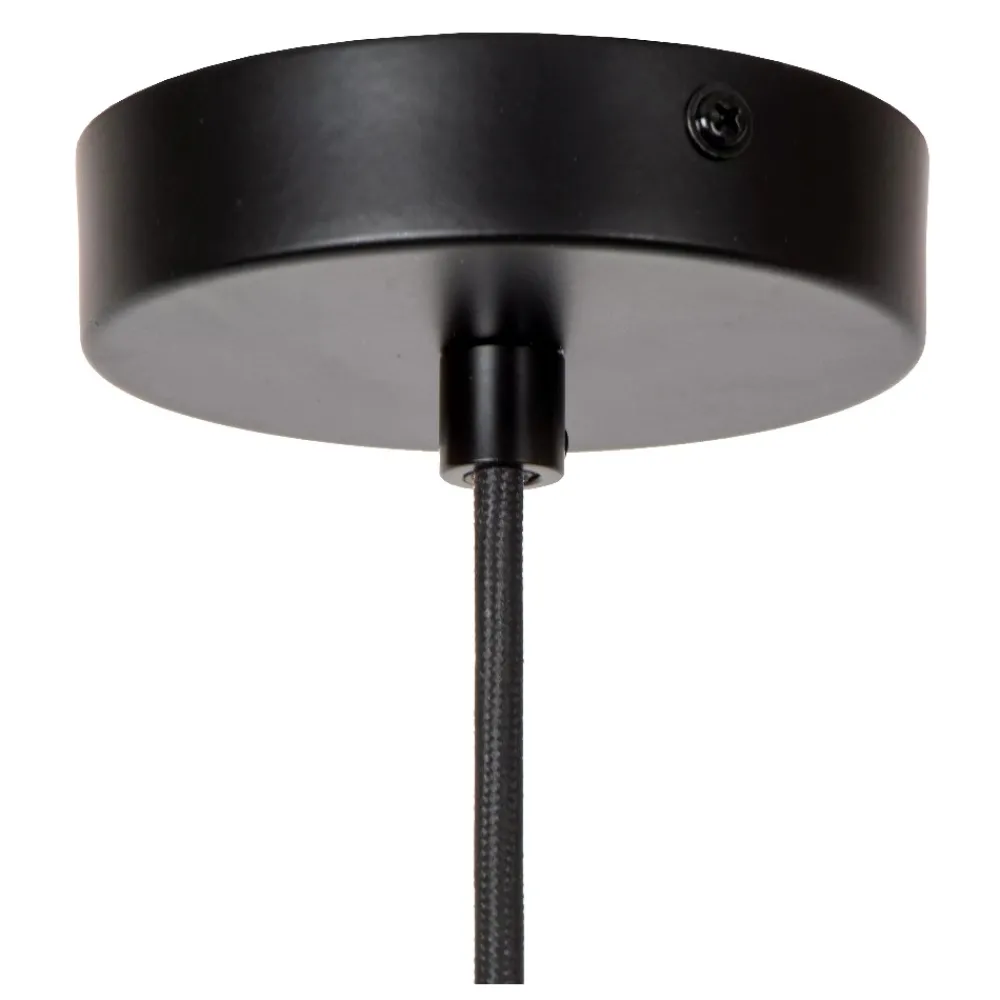 Lampade A Sospensione-Selezionato da Mazzolaluce Lampada a sospensione sfera vetro fume metallo oro cavo tessuto