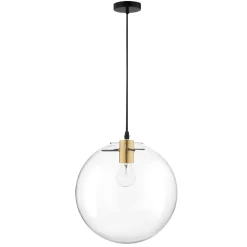 Lampade A Sospensione-Selezionato da Mazzolaluce Lampada a sospensione sfera vetro trasparente 30cm