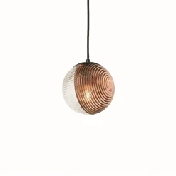 Lampade A Sospensione-Ondaluce Lampada a sospensione sfera vetro rame bella 19cm