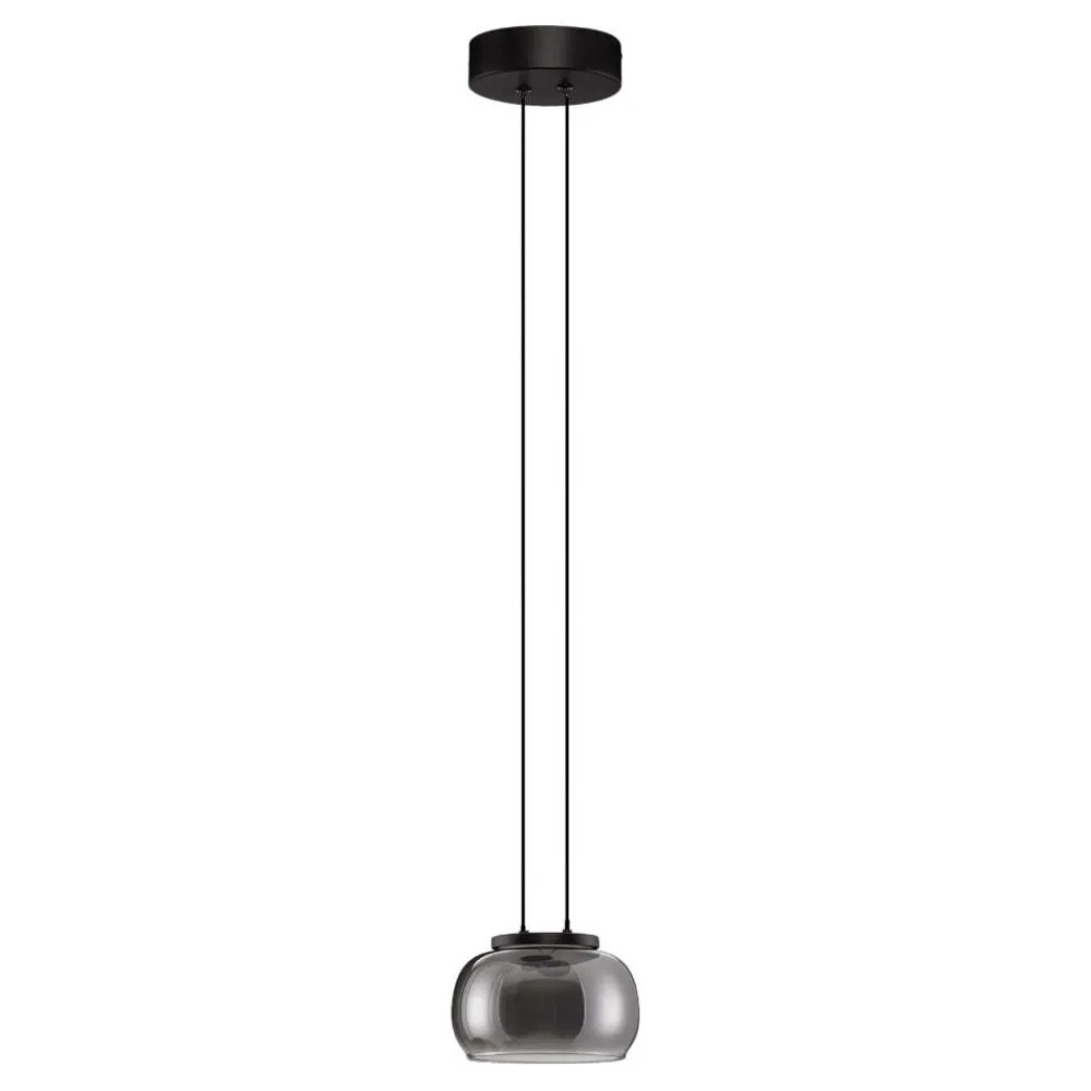 Lampade A Sospensione-Selezionato da Mazzolaluce Lampada a sospensione sfera vetro fume led 9w 3000k per isola