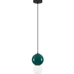 Lampade A Sospensione-Selezionato da Mazzolaluce Lampada a sospensione sfere vetro porcellana verde led 3000k