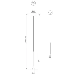 Lampade A Sospensione-Fabas Luce Lampada a sospensione susa led 5w 3000k nera moderna