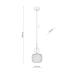 Lampade A Sospensione-Selezionato da Mazzolaluce lampada a sospensione tonda in vetro bianco sfera ambra