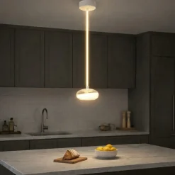 Lampade A Sospensione-Selezionato da Mazzolaluce Lampada a sospensione tonda vetro trasparente led 13w 4000k dimmerabile