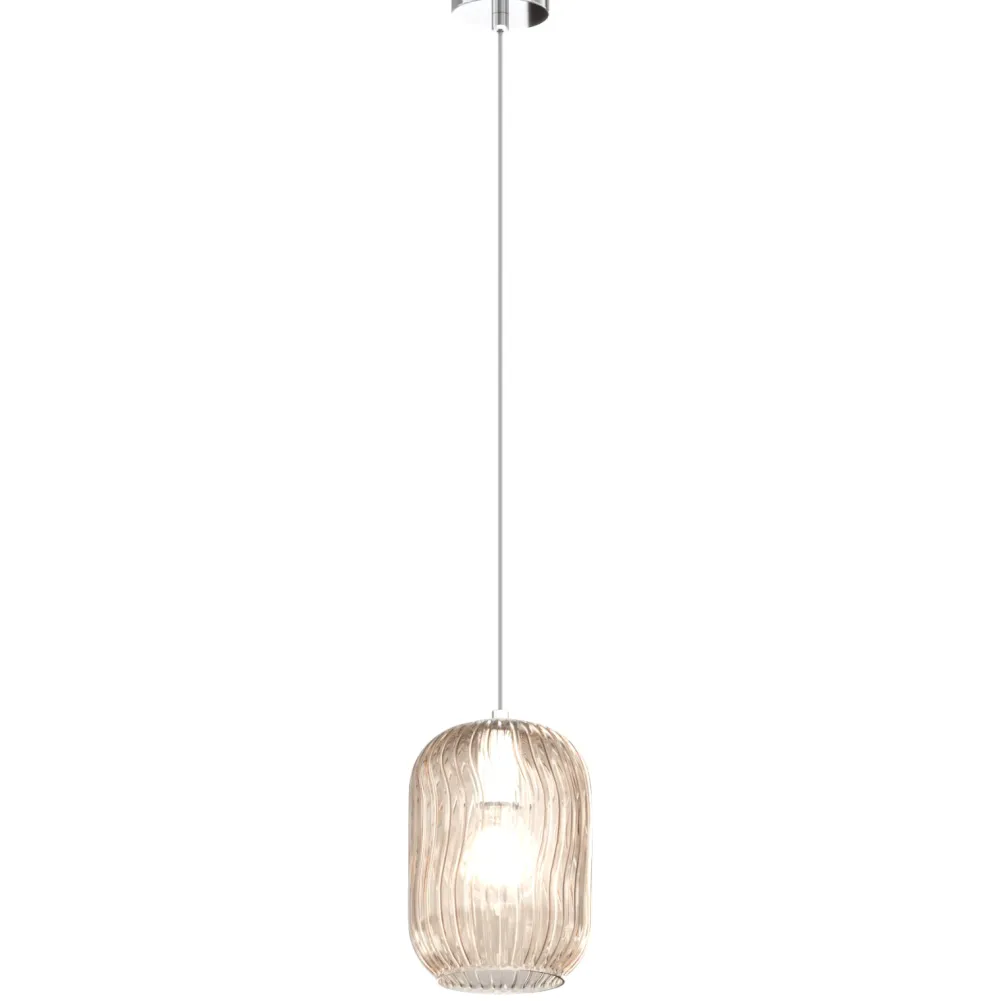 Lampade A Sospensione-Top Light Lampada a sospensione toplight tender moderna ambra