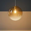 Lampade A Sospensione-Top Light Lampada a sospensione toplight sfera di vetro ambra