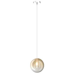 Lampade A Sospensione-Top Light Lampada a sospensione toplight sfera vetro ambra